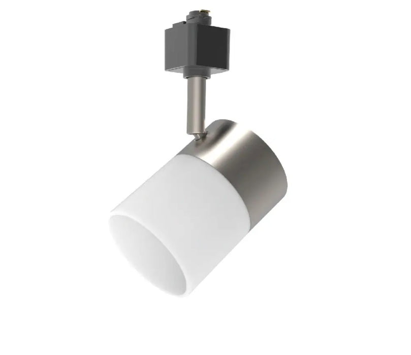 4-inch 1-Light Integrated LED Dimmable Brushed Nickel Track Lighting Head with Frosted Glass Shade (New)