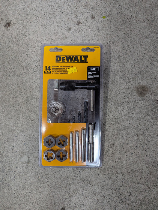 DEWALT Fractional Tap and Large Hexagon Die Set (14-Piece) (new)