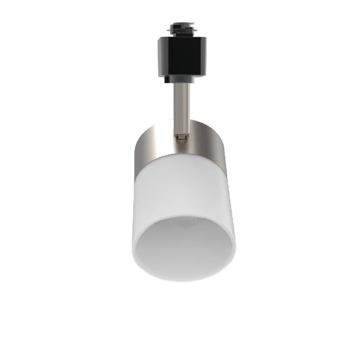 4-inch 1-Light Integrated LED Dimmable Brushed Nickel Track Lighting Head with Frosted Glass Shade (New)