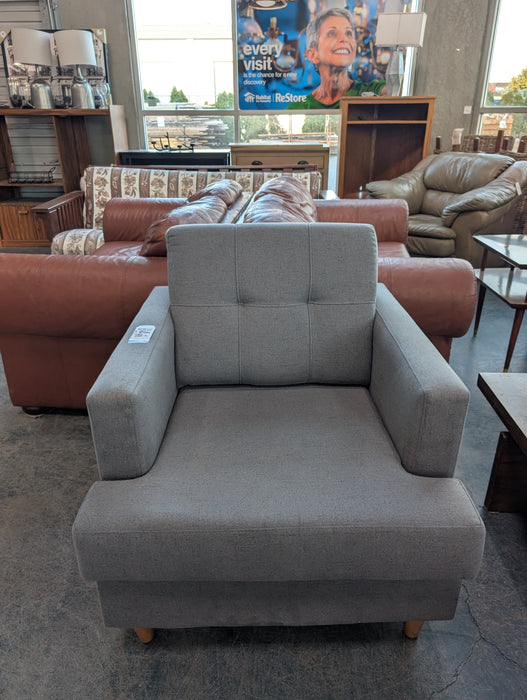 Grey Tufted Club Chair (used)