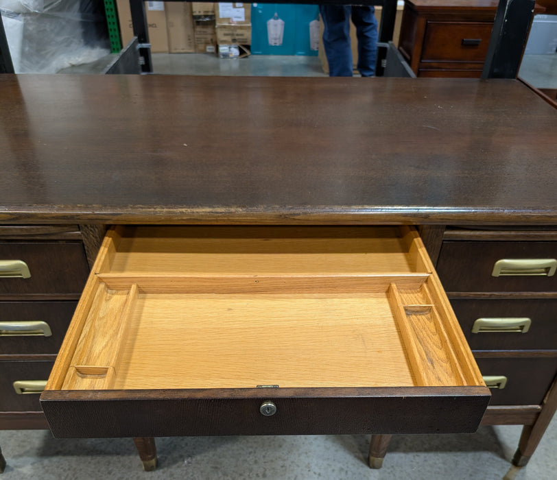Vintage Dark Walnut Writing Desk (Used)