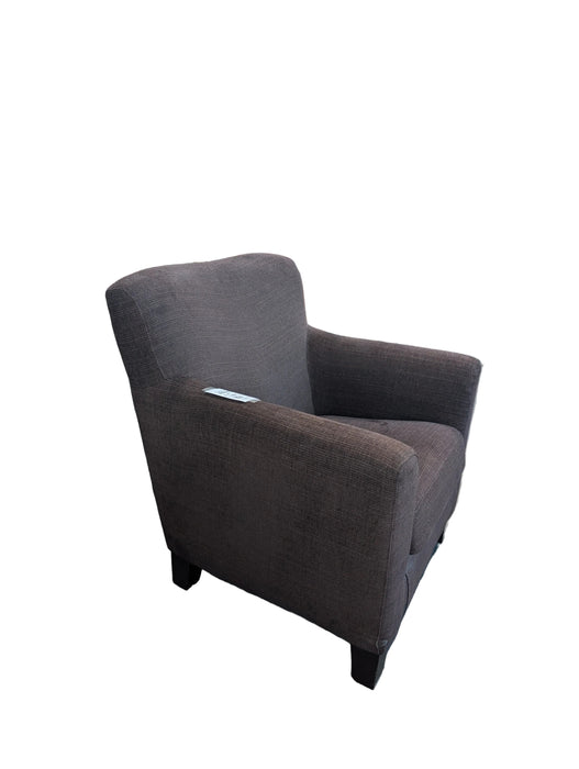 Contemporary Charcoal Textured Woven Fabric Armchair (used)