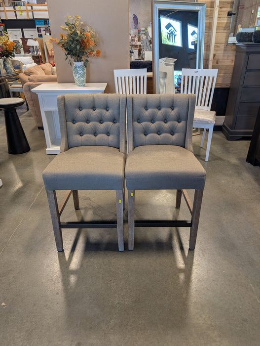 Brown Tufted Armless Bar Stool High Dining Chair Living Room (Used)
