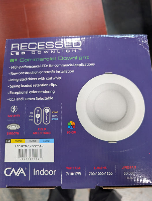 CVA Indoor 6" Commercial Recessed LED Downlight