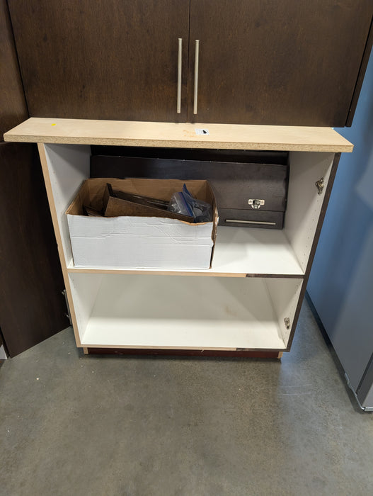 13-Piece Dark Walnut Kitchen Cabinet Set (Used)