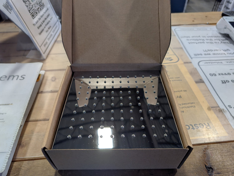 8"x8" Square Chrome Shower Head (New)