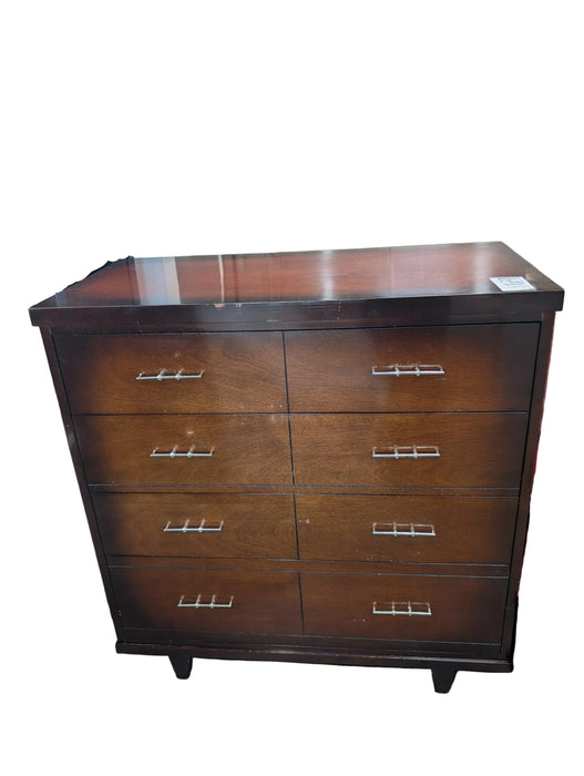 Mid-Century Modern Dark Cherry 4-Drawer Dresser (used)