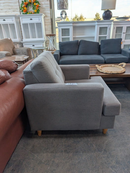 Grey Tufted Club Chair (used)