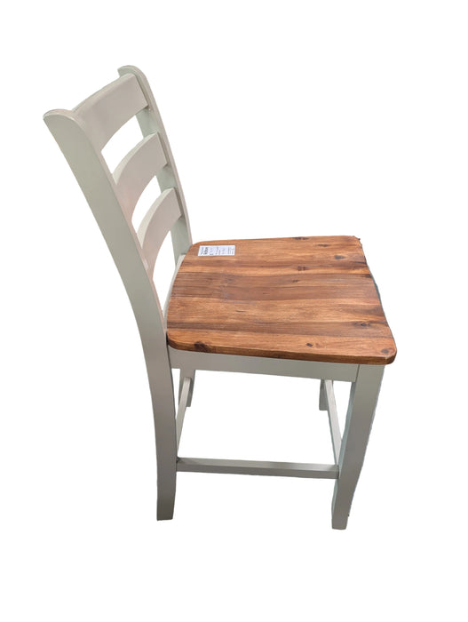 Two-Tone Farmhouse Ladder-Back Bar Stool