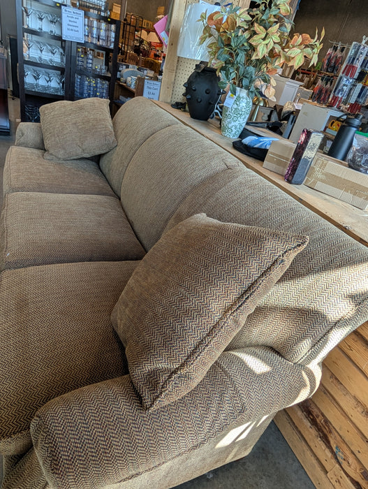 Brown Chenille 3 Seater Sofa (Used)