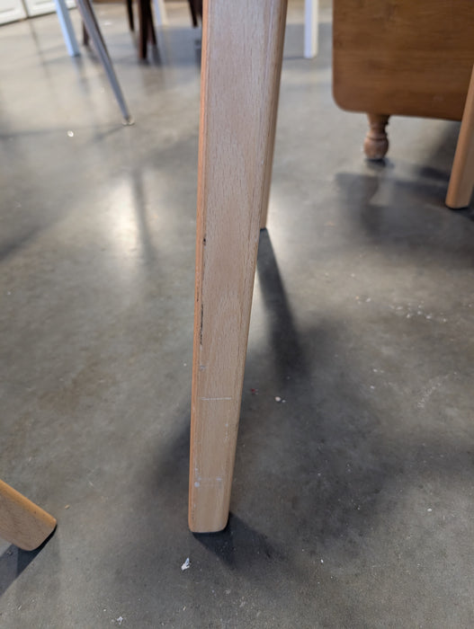 Grey Bucket Seat w/ Natural Wood Base (Used)
