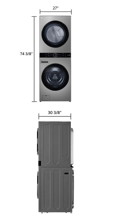 Single Unit Front Load LG WashTower™ with Centre Control™ 5.2 cu. ft. Washer and 7.4 cu. ft. Electric Dryer (Used)
