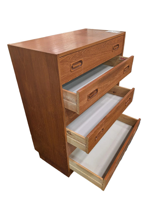 Vintage Danish Modern Dyrlund Teak 6-Drawer Tallboy Dresser