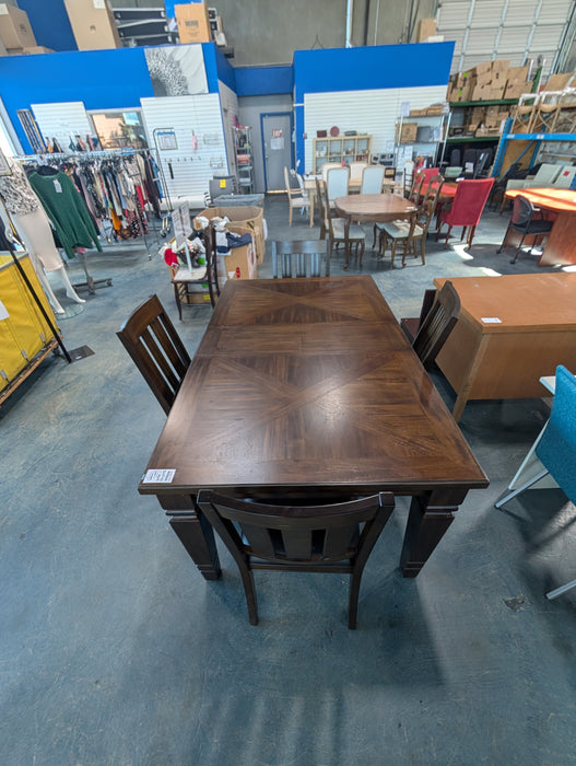 Classic Dark Walnut 5-Piece Dining Set