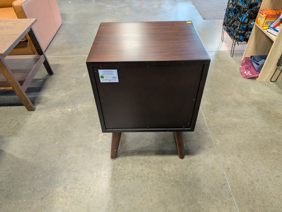 Century Modern Wood 2 Drawer Nightstand (New)
