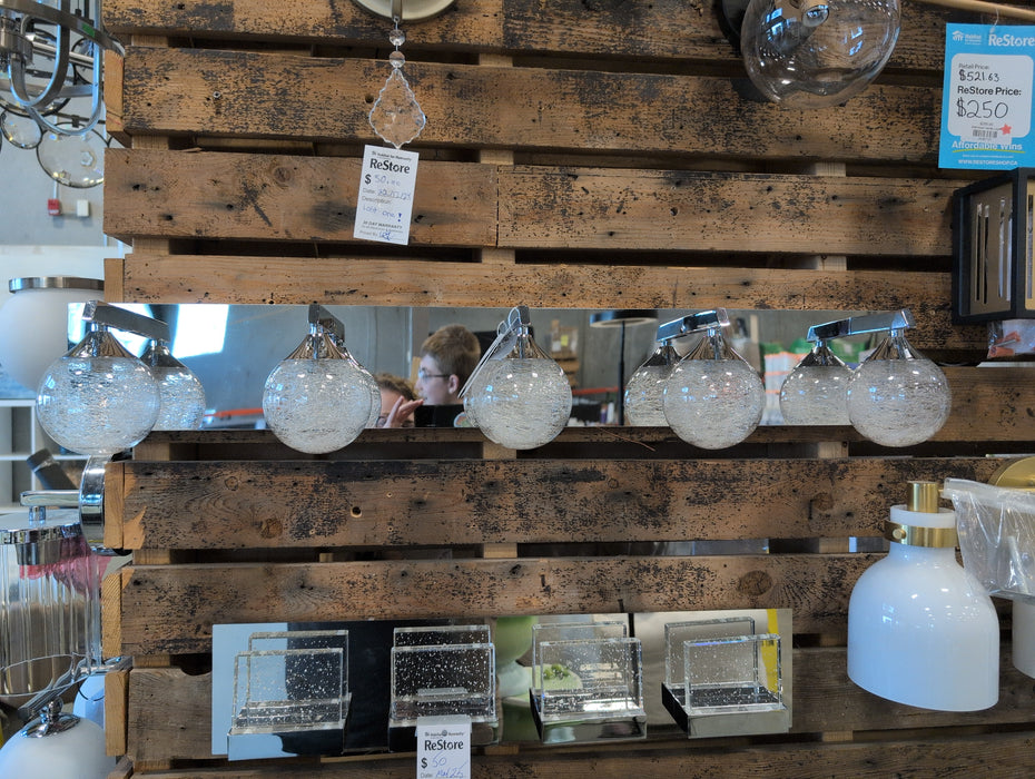 5-Light Stretched Glass Vanity Light