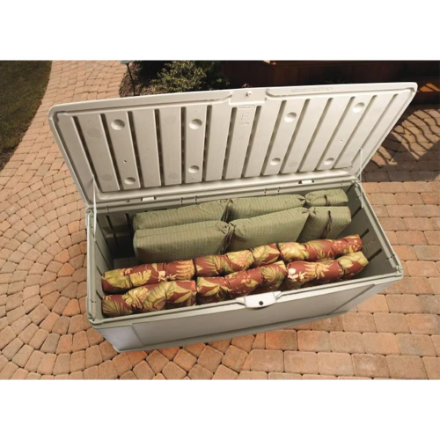 Rubbermaid 16 cu. ft. Extra Large Weather Resistant Resin Outdoor Storage Patio Deck Box with Seat