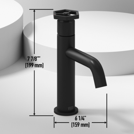 VIGO Ruxton Pinnacle Single Hole Bathroom Faucet in Matte Black (New)