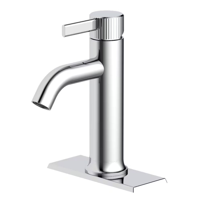 Ryden Single Handle Bathroom Sink Faucet Push Drain Kit in Chrome (NEW)