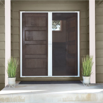 Andersen LuminAire 68" to 72" W x 80" H Sandtone Retractable Screen for Double Entry Door