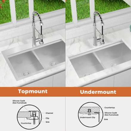 Glacier Bay 31.5" Double Bowl Rectangular Stainless Steel Dual Mount Kitchen Workstation Sink Combo (New)