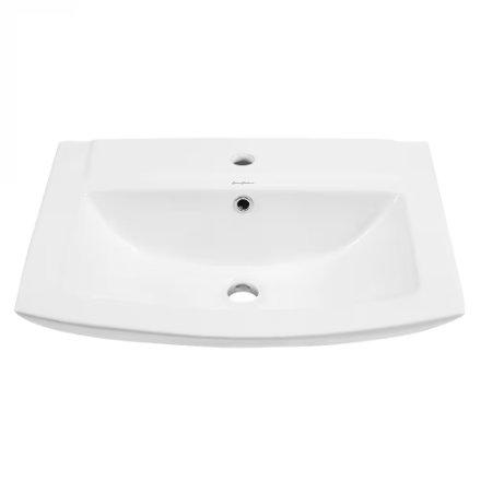 Swiss Madison Sublime Pedestal Bathroom Sink in White (New)