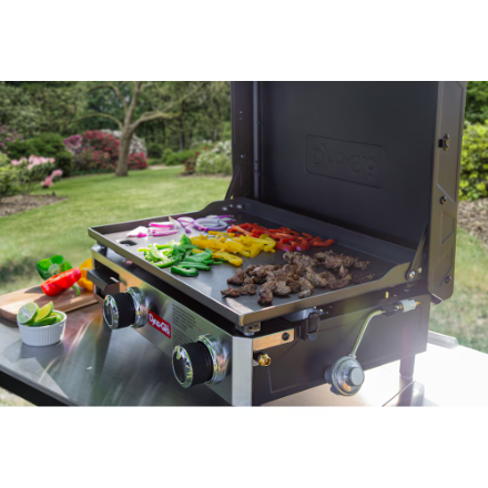 Dyna-Glo 2-Burner Tabletop Propane Gas Griddle with Lid