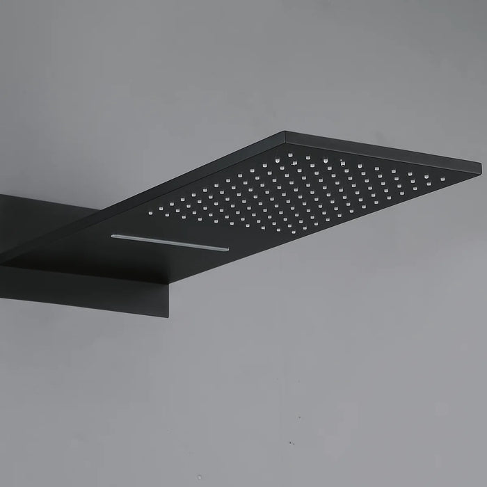 Rbrohant Thermostatic Shower System in Matte Black