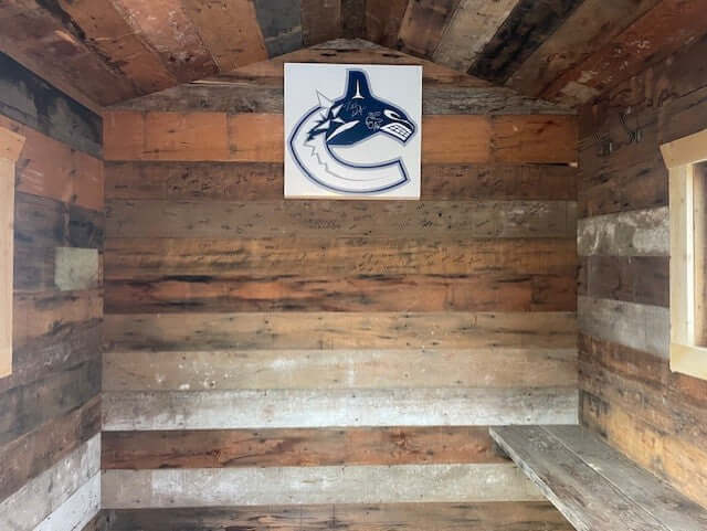 8x8 Autographed Canucks Shed - Blue