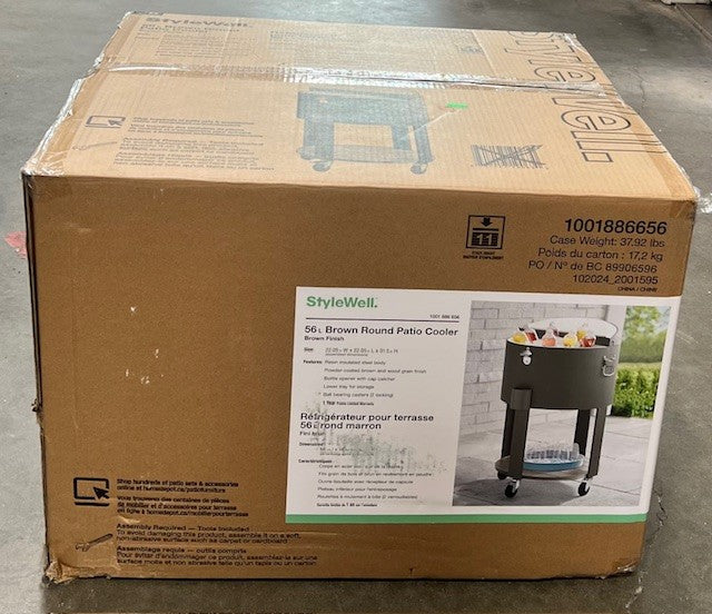 Brown Round Patio Cooler (new)