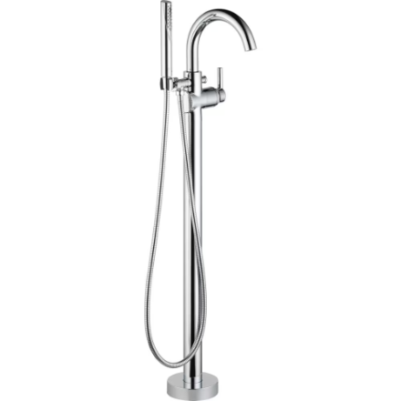 Delta Trinsic Floor Mount Tub Filler Trim in Chrome