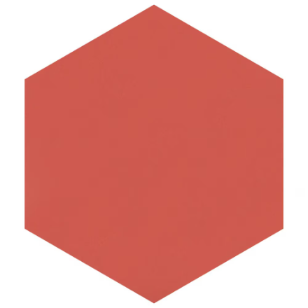 Merola Tile Textile Basic Hex Red 8-5/8-inch x 9-7/8-inch Porcelain Floor & Wall Tile (11.5 sq. ft./Case)