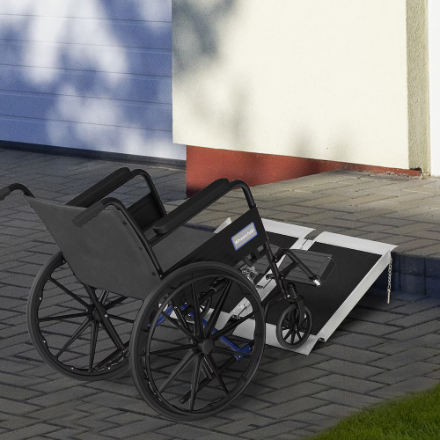 Homcom 2feet Portable Wheelchair Ramp Aluminum Threshold