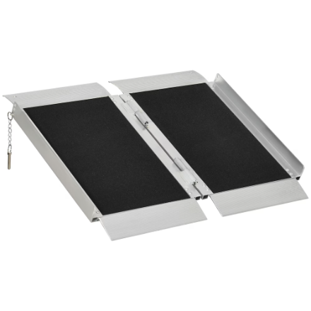 Homcom 2feet Portable Wheelchair Ramp Aluminum Threshold