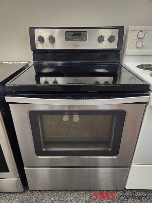 Whirlpool 4.8 cu. ft. 30" Freestanding Electric Range with 4 Smoothtop Elements Glass Top YWFE510S0ES (Used)