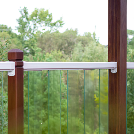 Peak RailBlazers 4FT Aluminum Hand and Base Rail in White