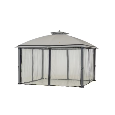 Hampton Bay Winfield 11 ft. x 13 ft. Soft Top Gazebo with Netting