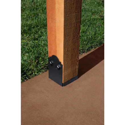Simpson Strong-Tie ZMAX Galvanized Black Powder-Coated Post Base for 6x6