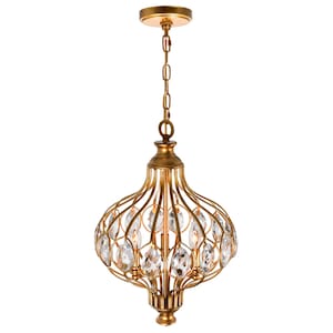 3-Light Chandelier with Antique Bronze Finish