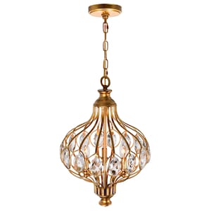 3-Light Chandelier with Antique Bronze Finish