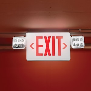 2-Light LED Exit Sign