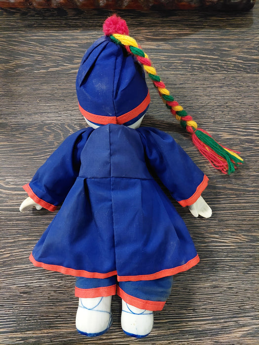 Porcelain China Doll – Traditional Dress & Braided Hair