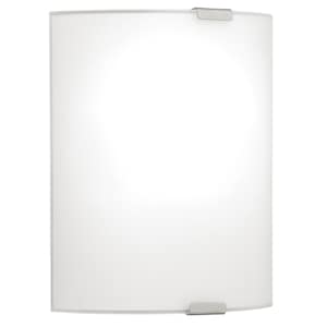 Chrome Wall Sconce with Satin Glass Shade