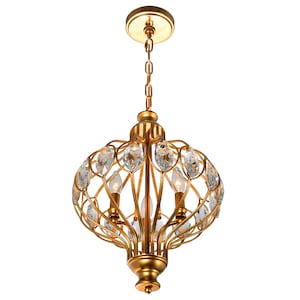 3-Light Chandelier with Antique Bronze Finish