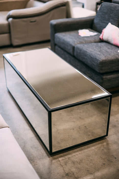 Low-Profile Mirrored Coffee Table