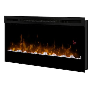 34" Wall-Mounted Electric Fireplace with Acrylic Ember Bed