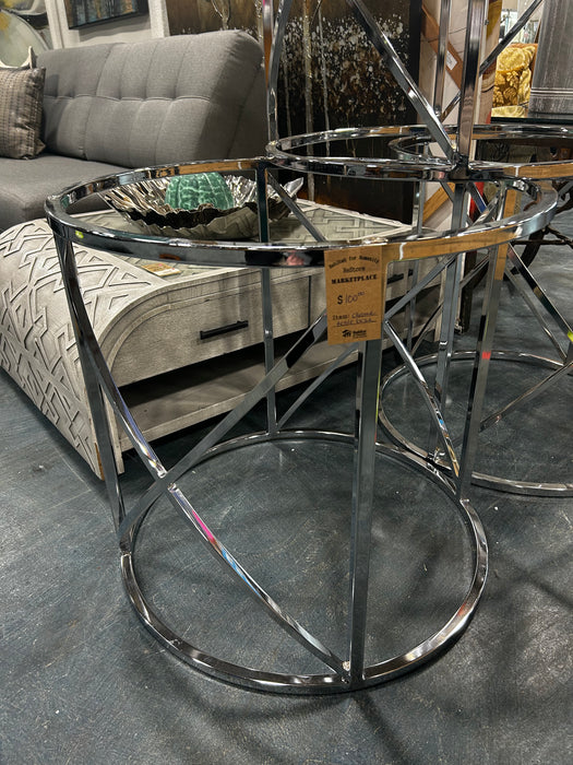 Chrome Accent Table Base
